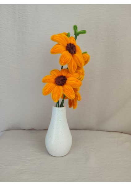 Ayçiçeği Vazoda Çiçek - Dekoratif ve Hediyelik Aranjman modelleri