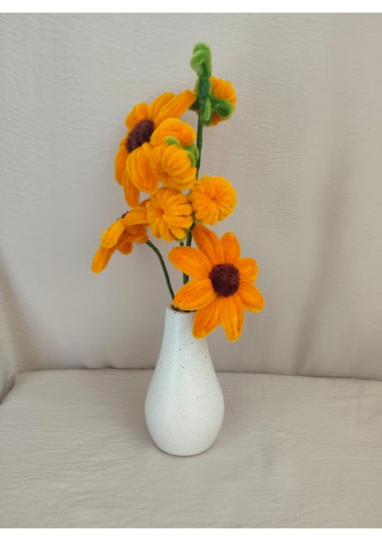 Ayçiçeği Vazoda Çiçek - Dekoratif ve Hediyelik Aranjman fırsatları