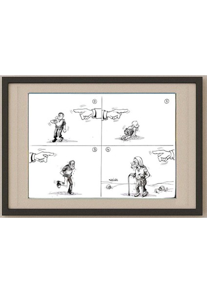 Raed Khalil 29X21CM Orijinal Karikatür Tablo