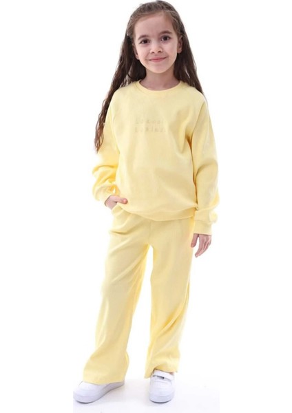 Kyex Kız Çocuk Alt Üst Kaşkorse Pamuklu Eşofman Takımı