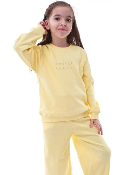 Kyex Kız Çocuk Alt Üst Kaşkorse Pamuklu Eşofman Takımı modelleri