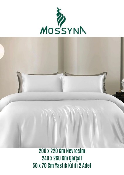 Düz Saten %100 Pamuk Çift Kişilik Nevresim Takımı