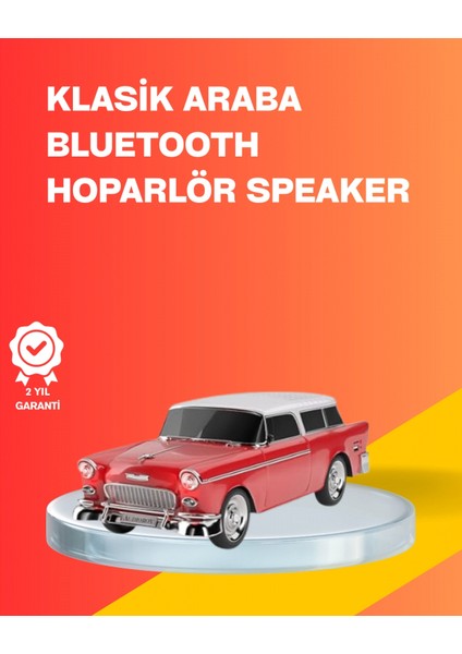 Taşınabilir Klasik Araç Tasarımlı Kablosuz Hoparlör