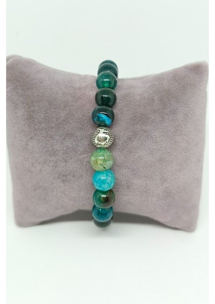 Doğal Taşlı (Akik, Yeşim, Ay, Ametist) Çakra Bileklik modelleri