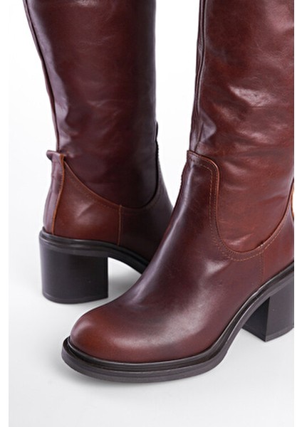 Yüksek Tabanlı Deri Kadın Çizme modelleri