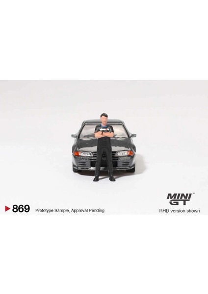 1/64 Nissan Skyline Gt-R (R32)GUNMETAL W/ Matsuda Figure Tsugio Matsuda Collection modelleri