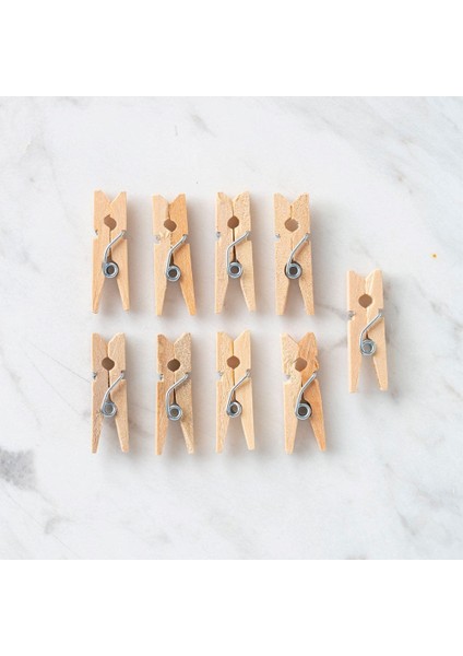 Loren 10 Lu Natural Mini Ahşap Mandal