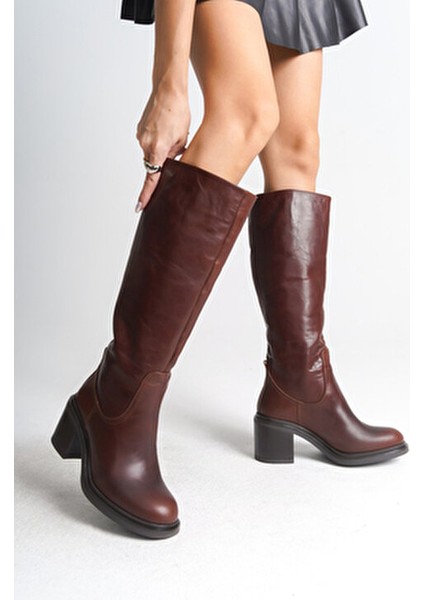 Yüksek Tabanlı Deri Kadın Çizme indirimleri