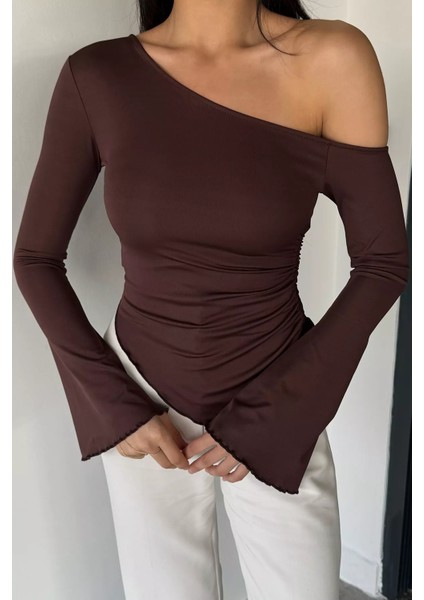 Bel Büzgülü Asimetrik Kesim Kadın Bluz P-00018456 modelleri
