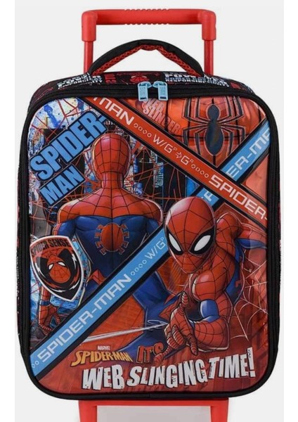 Anaokulu Için Çekçekli Çocuk Sırt Çantası Örümcek Adam Figürlü AO651 fiyatları