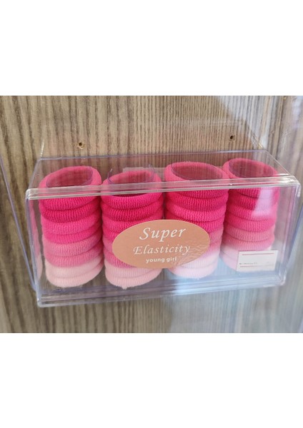 32 Li Lastik Çok Renkli Saç Tokası Seti