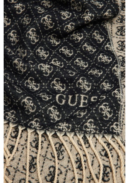 60 x 180 cm Logolu Çift Taraflı Şal AW5423POL03 Bayan Şal AW5423 POL03 Bla fiyatları