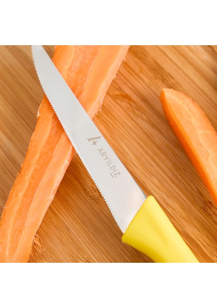 Primo Lazer Sebze Bıçağı Sarı 11 cm fiyatları