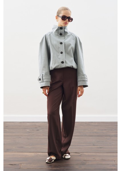 Trenç Tarz Bomber Ceket Mavi fırsatları