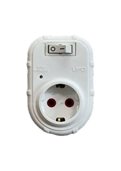 Akım Korumalı Priz (Tekli) Beyaz Renk Termal Şok Korumalı Topraklı Anahtarlı Yüksek Joule 3000 Watt