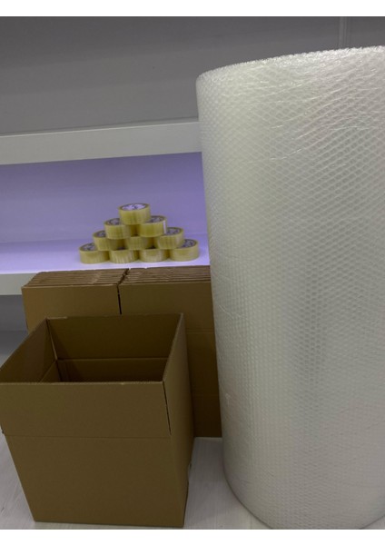 Kutu Taşınma Seti 40X30X30CM 10 Lu Çift Oluklu Karton 1.adet Koli Bandı ve 5mt Patpat Hediyemizdir.