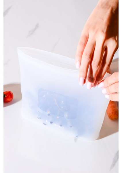 Mood Hava Sızdırmaz Kilitli Silikon Saklama Torbası 700 ml | Şeffaf