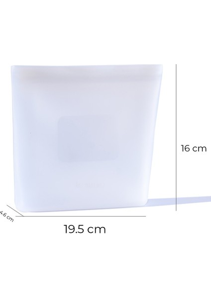 Mood Hava Sızdırmaz Kilitli Silikon Saklama Torbası 700 ml | Şeffaf indirimleri