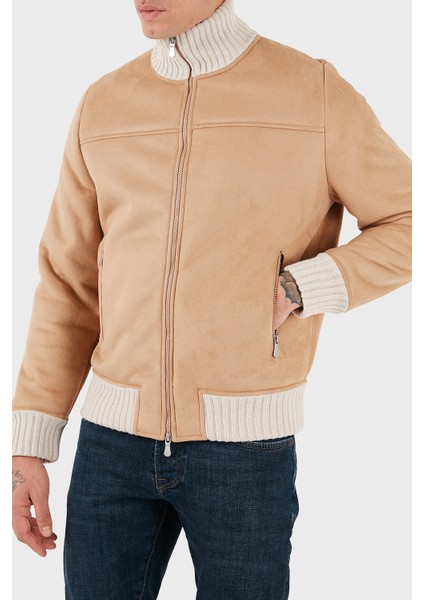 % 100 Yün Regular Fit Dik Yaka Fermuarlı Ceket Erkek Ceket 78148 58000 120 fırsatları