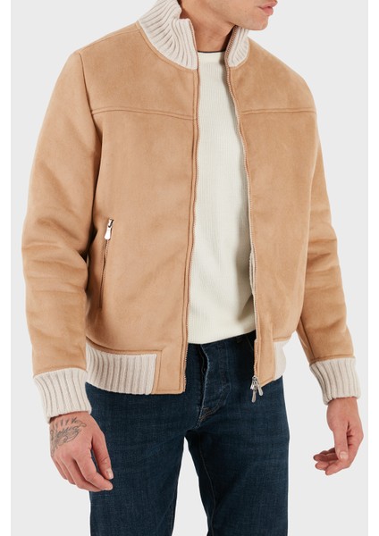 % 100 Yün Regular Fit Dik Yaka Fermuarlı Ceket Erkek Ceket 78148 58000 120 indirimleri