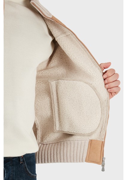 % 100 Yün Regular Fit Dik Yaka Fermuarlı Ceket Erkek Ceket 78148 58000 120