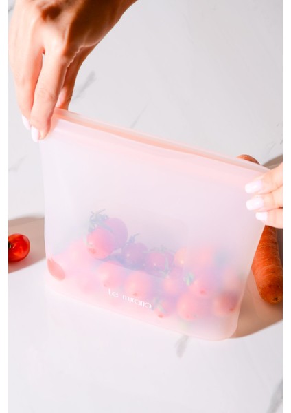 Mood Hava Sızdırmaz Kilitli Silikon Saklama Torbası 700 ml | Pembe fiyatları