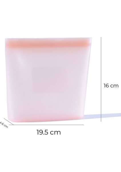 Mood Hava Sızdırmaz Kilitli Silikon Saklama Torbası 700 ml | Pembe indirimleri