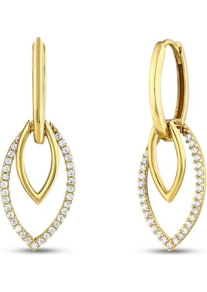 Altın Tasarım Küpe - 14K