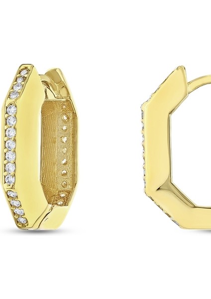 Taşlı Altın Küpe - 14K fiyatları