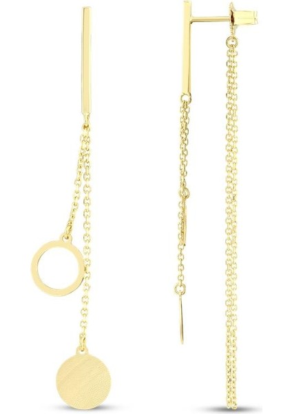 Tasarım Altın Küpe - 14K