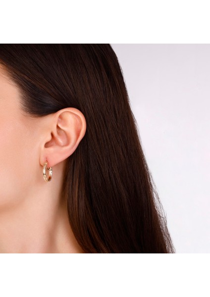 Altın Tasarım Halka Küpe - 14K modelleri