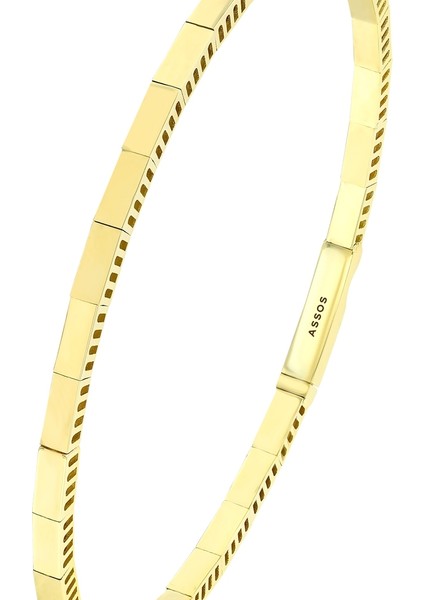 Altın Tasarım Kelepçe - 14K indirimleri