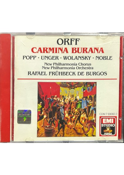 (Plak Değildir CD Dir) CD Orff Carmina Burana CD