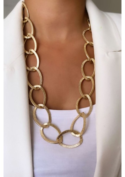 Kalın Zincir Tasarım Kolye