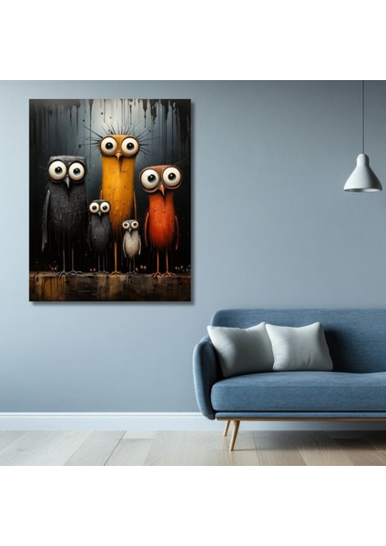 Hd Digital Baskı Renkli Kuşlar Komik Kuşlar Kanvas Tablo fiyatları