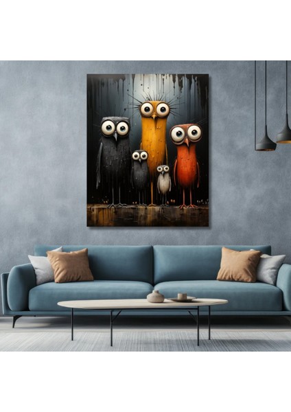 Hd Digital Baskı Renkli Kuşlar Komik Kuşlar Kanvas Tablo modelleri