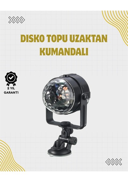 Uzaktan Kumandalı, Ses Kontrollü LED Disko Işığı - Parti ve Kulüpler Için