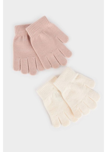 Kız Çocuk Triko 2'li Eldiven C8147A825WN