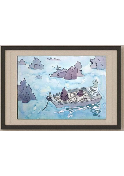 Hashi Yoshihisa 43x30cm Orijinal Karikatür Tablo