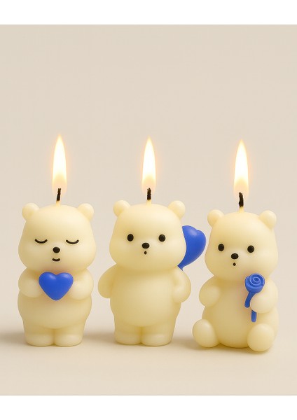 Doğumgünü,babyshower Pasta Süsleme Mumu 3'lü Set fiyatları