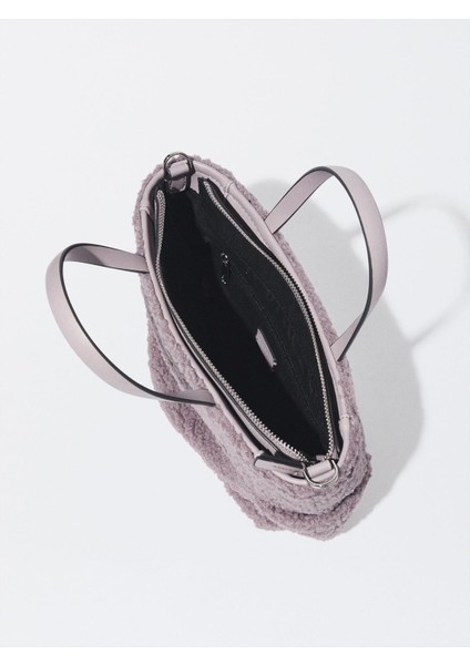 Suni Kürk Detaylı Tote Çanta fırsatları