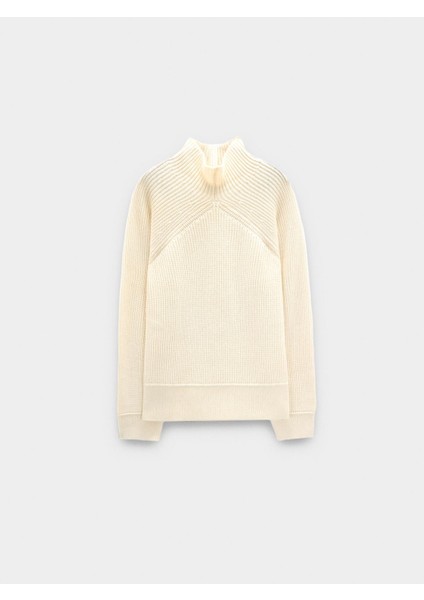 Yüksek Yakalı Örme Kazak indirimleri