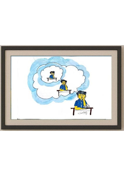 Thipparapu Suman Kumar 29X21CM Orijinal Karikatür Tablo