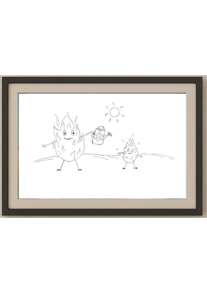 Manakova Natalia 29X21CM Orijinal Karikatür Tablo