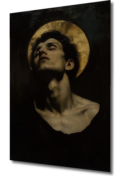 Kara Kalem Görünümlü Aziz Ahşap Dekoratif Tablo Dikdörtgen Tablo modelleri