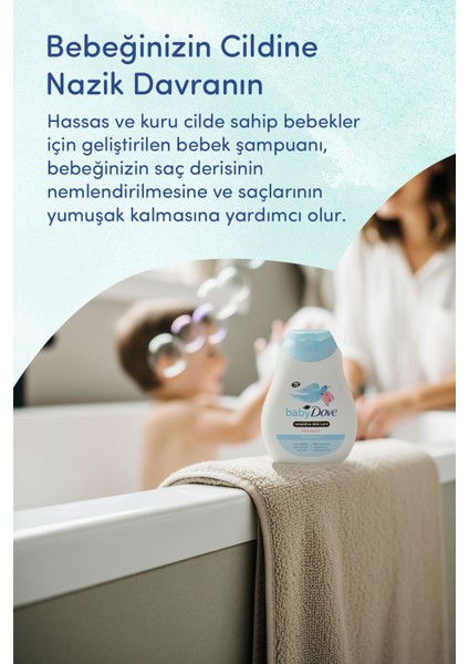 Tanışma Seti, Doğal Prebiyotikli Göz Yakmayan Sülfatsız Nemlendirici Bebek Saç Şampuanı 200 ml & Saç ve Vücut Şampaunı 200 ml fırsatları