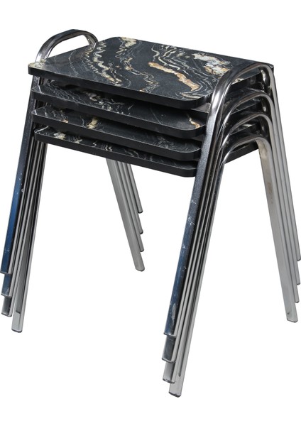 Zigon Sehpa – Metal Ayaklı, Modern 4'lü Set, Estetik Sunta Yüzey ile Fonksiyonellik ve Şıklık Bir Arada. fiyatları