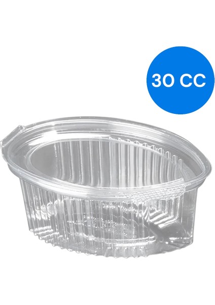 Tek Kullanımlık Plastik Sızdırmaz Kap, Kapaklı Sos Kabı 30 cc (100 Adet)