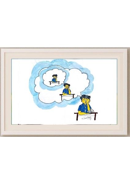 Thipparapu Suman Kumar 29X21CM Orijinal Karikatür Tablo fırsatları