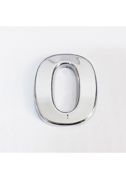 Cemax 0 Rakamı 3,75 cm Krom Yapışkanlı